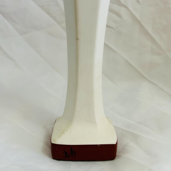 Navajo Virgin Mary Figurine Madonna Southwest Hand Painted Ceramic Signed 13" - Picture 8 of 16